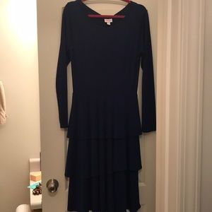 Navy three tier dress
